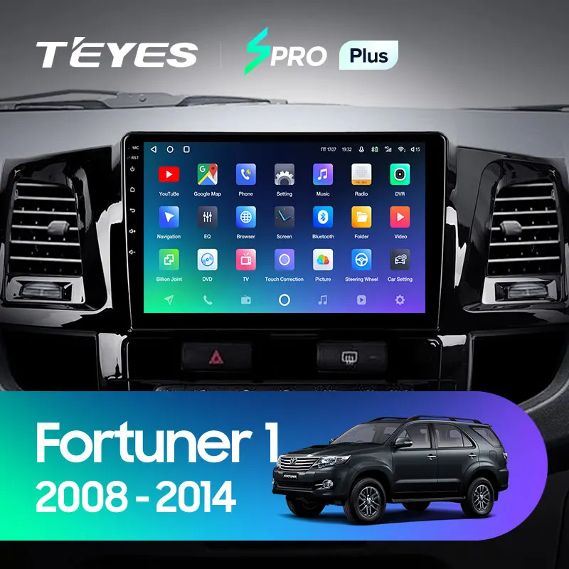 TEYES SPRO Plus Штатная магнитола For Тойота Фортунер AN50 AN60 Toyota Fortuner 1 HILUX Revo Vigo 2008 2014 Android 10