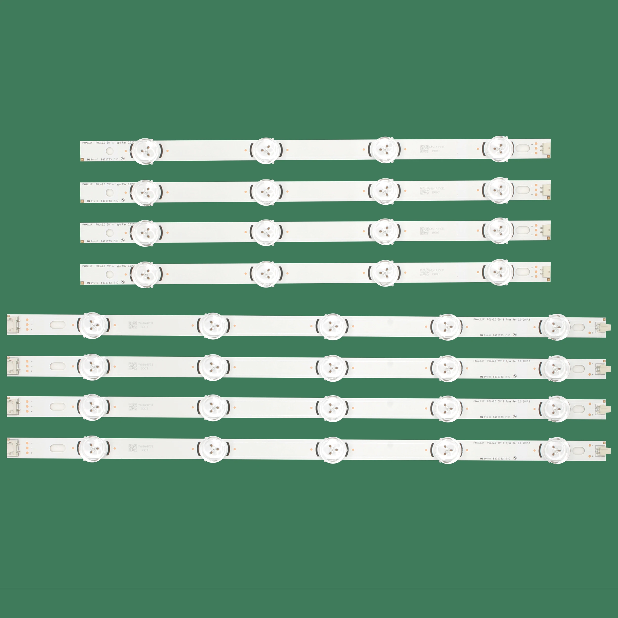 New Kit 8 PCS LED backlight strip Replacement for LG 39LN5300 innotek POLA 2.0 POLA2.0 39 inch A B type HC390DUN-VCFP1
New Kit 8 PCS LED backlight strip Replacement for LG 39LN5300 innotek POLA 2.0 POLA2.0 39 inch A B type HC390DUN-VCFP1