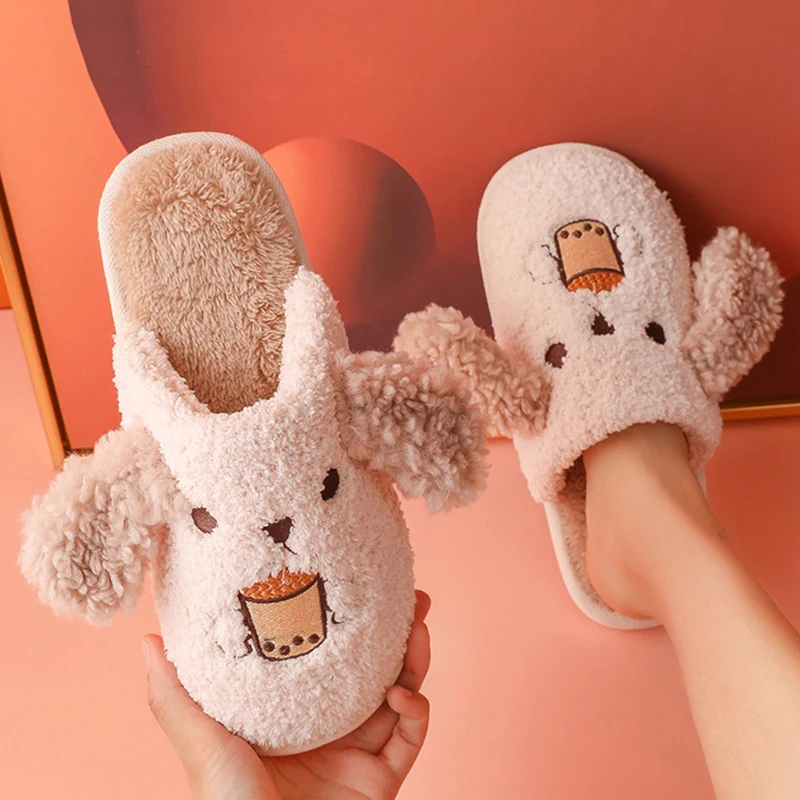 Women Warm Fluffy Slippers Non-slip Cartoon Dog Home Floor Flat Shoes Couple Soft Fur Indoor House Slipper Female Fashion Slides
Women Warm Fluffy Slippers Non-slip Cartoon Dog Home Floor Flat Shoes Couple Soft Fur Indoor House Slipper Female Fashion Slides