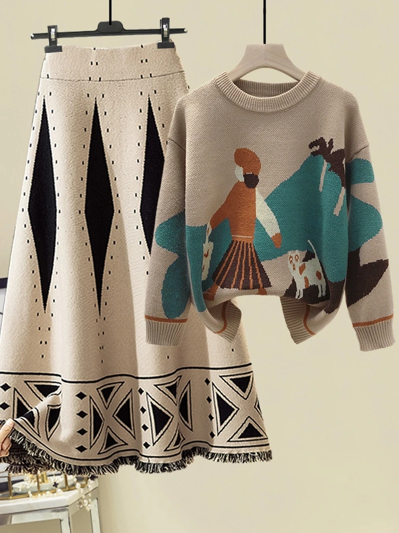 Xiaoxiang Lightly Mature Winter Korean Style Cartoon Bottoming Shirt Sweater Women's Elastic Waist A- line Skirt Autumn and
Xiaoxiang Lightly Mature Winter Korean Style Cartoon Bottoming Shirt Sweater Women's Elastic Waist A- line Skirt Autumn and