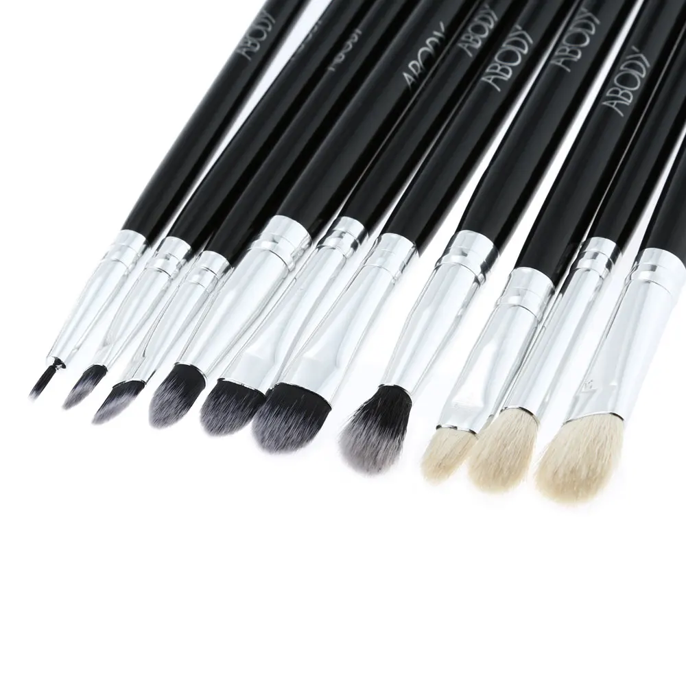 ABODY 10Pcs Makeup Brush Set Professional Eyeshadow Eyeliner Brush Wood Handle Foundation Powder Brush Cosmetic Make Up Tool+Bag 
ABODY 10Pcs Makeup Brush Set Professional Eyeshadow Eyeliner Brush Wood Handle Foundation Powder Brush Cosmetic Make Up Tool+Bag