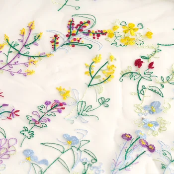 High quality mesh fabric Colorful embroidery tissu Skirt clothes baby clothes cheongsam DIY sewing
High quality mesh fabric Colorful embroidery tissu Skirt clothes baby clothes cheongsam DIY sewing