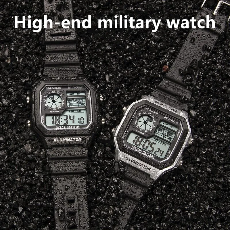 Часы наручные мужские цифровые уличные спортивные в стиле милитари