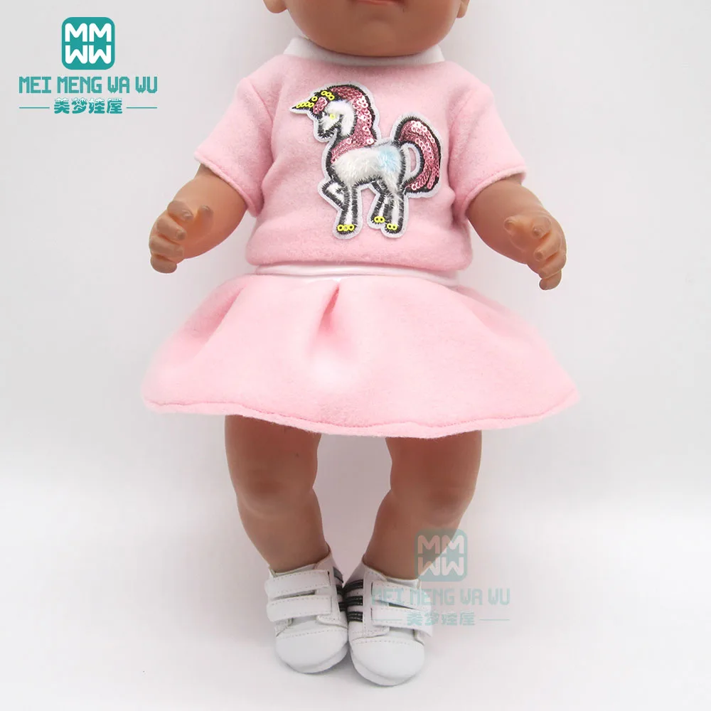 Кукольная одежда для новорожденных лысая 43 см модный мультяшный Повседневный