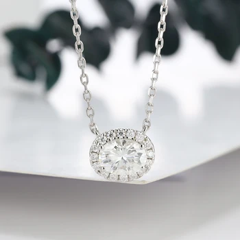 DovEggs New Arrival S925 Sterling Silver 6*8mm GH Color Oval Moissanite Pendant Necklace for Women Fashion Silver Jewlery
DovEggs New Arrival S925 Sterling Silver 6*8mm GH Color Oval Moissanite Pendant Necklace for Women Fashion Silver Jewlery