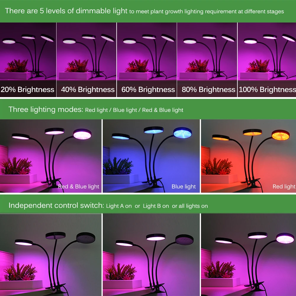Светодиодный светильник для выращивания растений 5 В USB источник питания