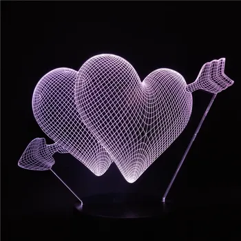Arow Heart Gesture 3D LED Lamp Color Changing LED 3D Visual Table Lamp for Bedroom Home Decoration Lover Christmas Gift 
Arow Heart Gesture 3D LED Lamp Color Changing LED 3D Visual Table Lamp for Bedroom Home Decoration Lover Christmas Gift