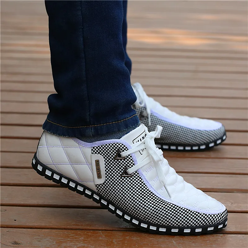Men Leather Shoes Autumn Men's Casual Shoes Breathable Light Weight White Sneakers Driving Shoes Pointed Toe Business Men Shoes
Men Leather Shoes Autumn Men's Casual Shoes Breathable Light Weight White Sneakers Driving Shoes Pointed Toe Business Men Shoes
