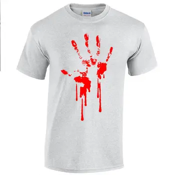 Blood Hand Print T-Shirt Screenprinted Dripping Zombie Apocalypse Horror Bloody T Shirts Short Sleeve Leisure Fashion
Blood Hand Print T-Shirt Screenprinted Dripping Zombie Apocalypse Horror Bloody T Shirts Short Sleeve Leisure Fashion