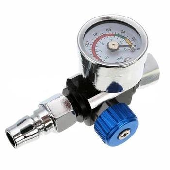 1/4" Mini Air Regulator Valve Tool Metal Air Regulator Durable Threads Tail Pressure Gauge with Nozzle For Spray Tool Kelfebby
1/4" Mini Air Regulator Valve Tool Metal Air Regulator Durable Threads Tail Pressure Gauge with Nozzle For Spray Tool Kelfebby