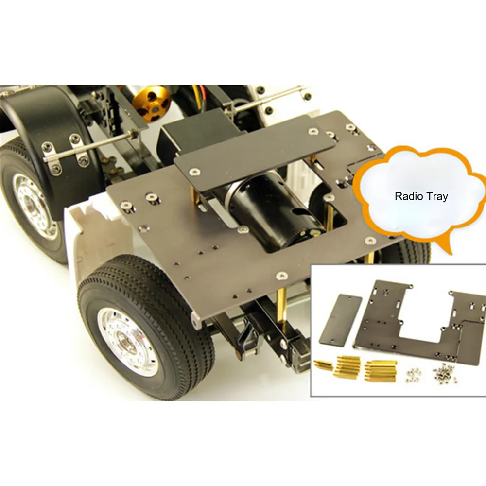 Durable Metal Steering Servo Mount RC Tractor Radio Tray Cab Floor Board Car Shell Part for 1/14 Tamiya RC Tractor Upgrade Kits
Durable Metal Steering Servo Mount RC Tractor Radio Tray Cab Floor Board Car Shell Part for 1/14 Tamiya RC Tractor Upgrade Kits