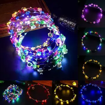 LED Glowing Women Girls Flower Head Wreath Tiara Headwear Concert Party party gathering outdoor recreation activities Supplies
LED Glowing Women Girls Flower Head Wreath Tiara Headwear Concert Party party gathering outdoor recreation activities Supplies