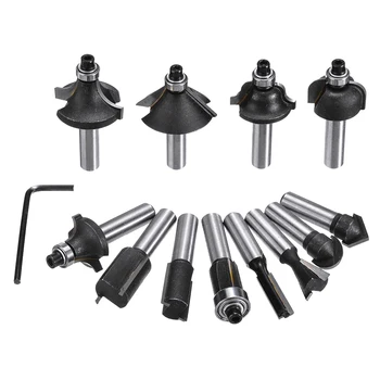 12pcs 8mm Tungsten Carbide Black Router Bit Set Woodworking Cutter Rotary Tool Woodworking Engraving Cutting Tools
12pcs 8mm Tungsten Carbide Black Router Bit Set Woodworking Cutter Rotary Tool Woodworking Engraving Cutting Tools