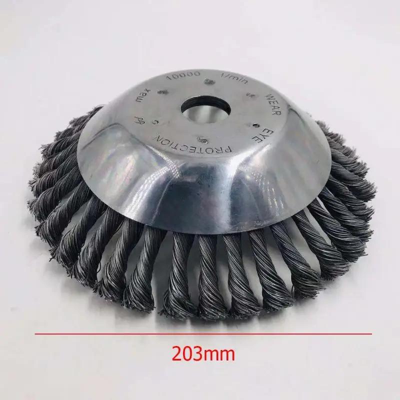 Landscaping Rotary Weed Brush Joint Twist Knot Steel Wire Wheel Brush Disc Set