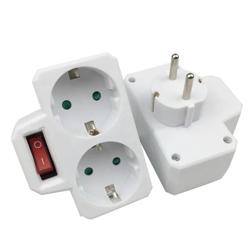 1 TO 2 Ways European Conversion Plug 16A 250V 2Pin 4.8mm Power Adapter Socket with Switch ON/OFF Home Travel Plug
1 TO 2 Ways European Conversion Plug 16A 250V 2Pin 4.8mm Power Adapter Socket with Switch ON/OFF Home Travel Plug