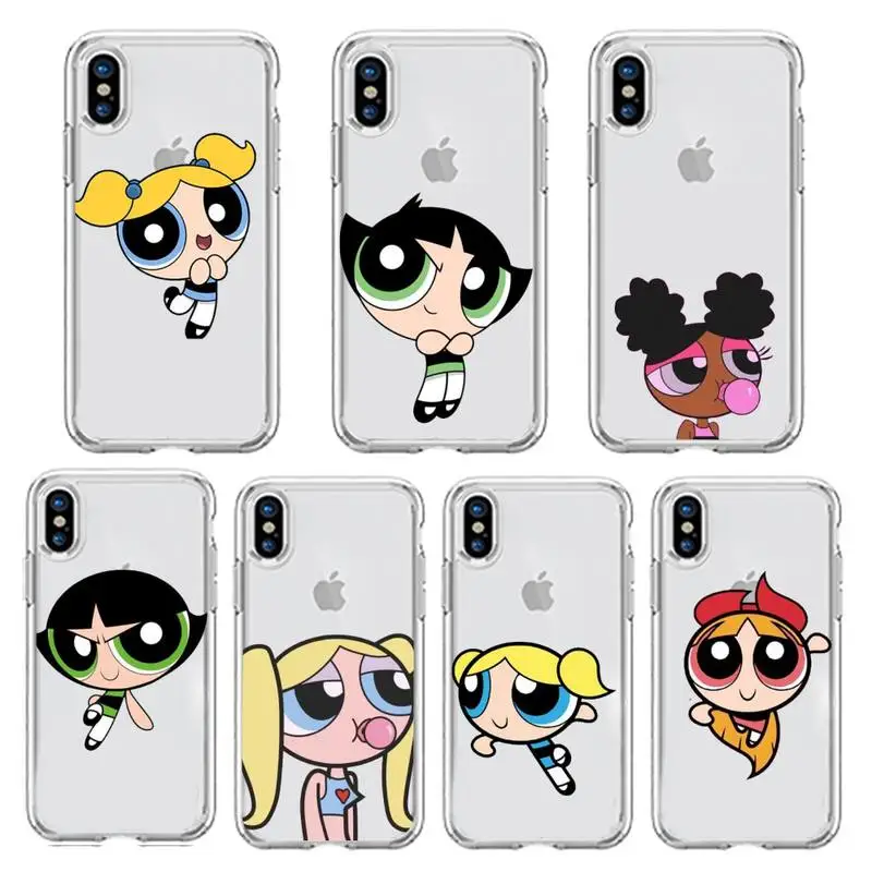 Cute cartoon PowerPuff Girls Phone Case Transparent soft For iphone 5 5s 5c se 6 6s 7 8 11 12 plus mini x xs xr pro max
Cute cartoon PowerPuff Girls Phone Case Transparent soft For iphone 5 5s 5c se 6 6s 7 8 11 12 plus mini x xs xr pro max