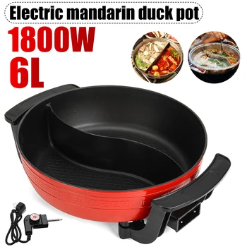 6L Electric Hot Pot 1800W Smokeless Non-Stick Home Electric Shabu Hot Pot 5 Temperature Aluminum Kitchen Appliance AU Plug
6L Electric Hot Pot 1800W Smokeless Non-Stick Home Electric Shabu Hot Pot 5 Temperature Aluminum Kitchen Appliance AU Plug