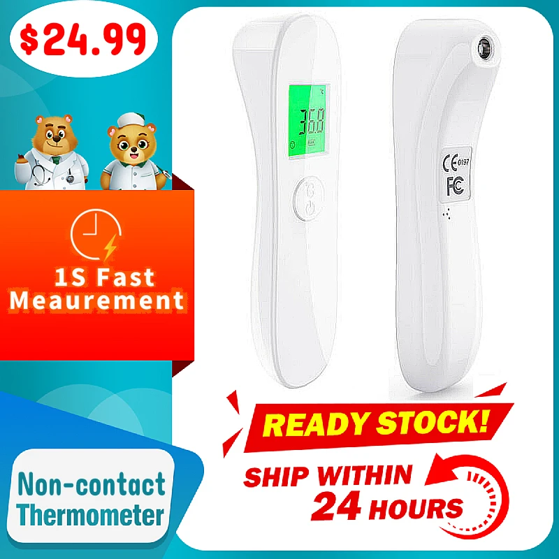 Baby Infrared Electronic Thermometer Without Battery LCD Digital Non-contact IR Infrared Thermometer Forehead Temperature Meter
Baby Infrared Electronic Thermometer Without Battery LCD Digital Non-contact IR Infrared Thermometer Forehead Temperature Meter