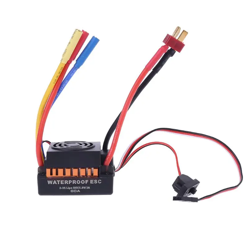 Brushless Motor 1/10, 60A Waterproof ESC Electric Speed Controller for RC Part Accessory
Brushless Motor 1/10, 60A Waterproof ESC Electric Speed Controller for RC Part Accessory