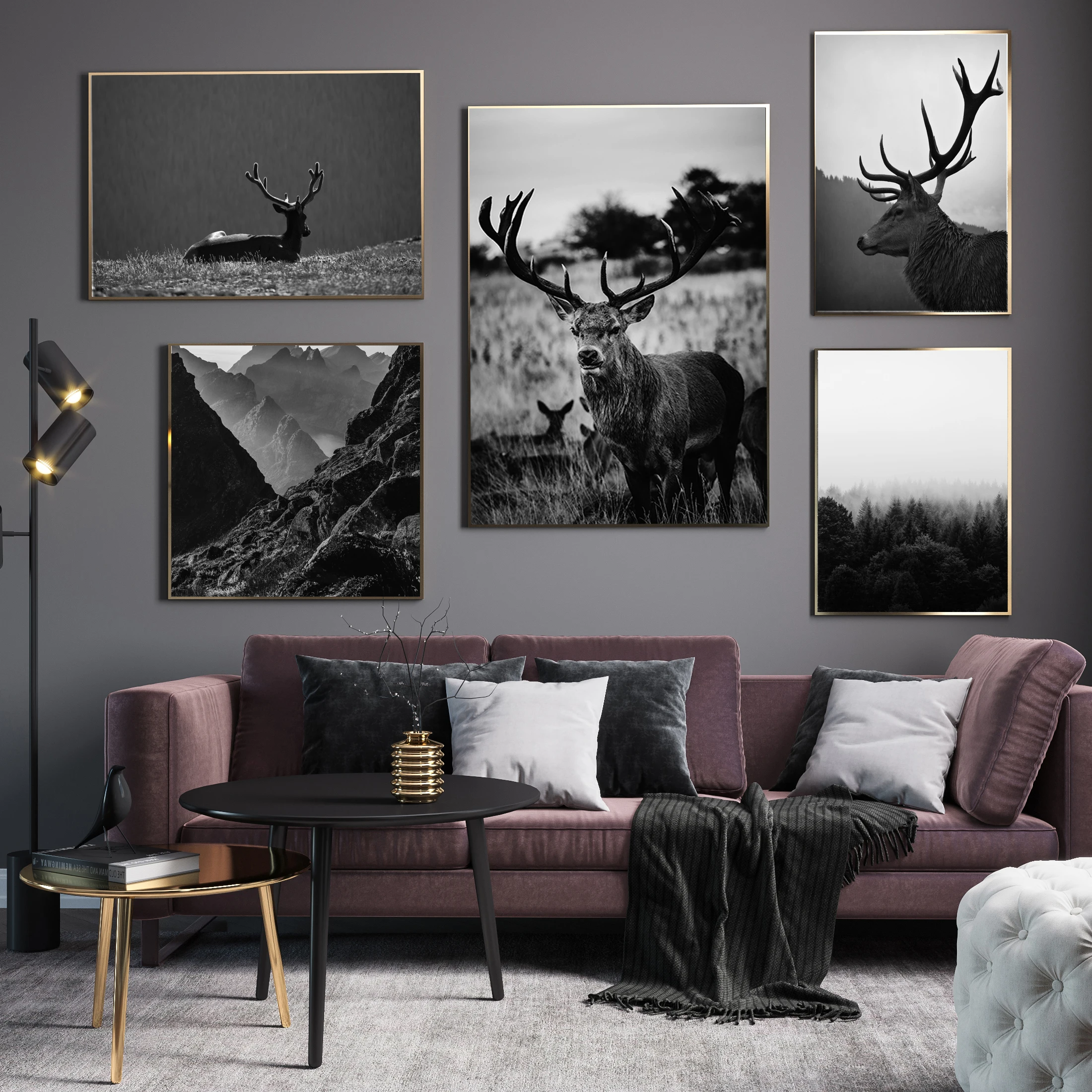 Canvas Painting Animal Wall Art Black And White Deer Landscap Posters and Prints Wall Pictures Living Room Decoration Home Decor
Canvas Painting Animal Wall Art Black And White Deer Landscap Posters and Prints Wall Pictures Living Room Decoration Home Decor