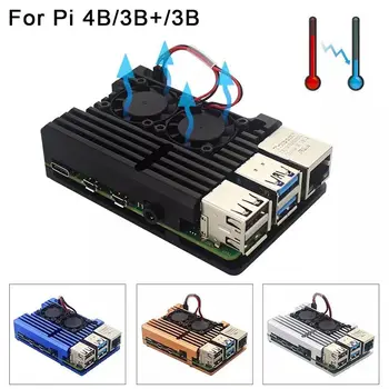 Raspberry Pi 4 Model B Dual Fans CNC Aluminum Alloy Case Metal 4 Color Armor Shell with Heat Sinks for Raspberry Pi 4 B/3 B+/3 B
Raspberry Pi 4 Model B Dual Fans CNC Aluminum Alloy Case Metal 4 Color Armor Shell with Heat Sinks for Raspberry Pi 4 B/3 B+/3 B