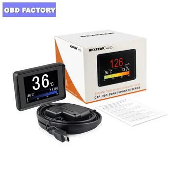 A203 OBD Speedometer Fuel Computer Display Consumption meter Temperature Gauge Automobile On-board Computer Car Digital OBD2
A203 OBD Speedometer Fuel Computer Display Consumption meter Temperature Gauge Automobile On-board Computer Car Digital OBD2