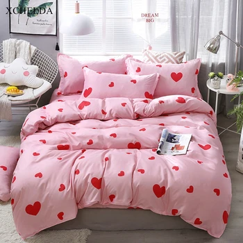 Duvet Cover set Double Queen Twin Pink Cute Red Heart Bedspread Kids Single Bed sheet Pillowcases 4pcs Bedding set Family
Duvet Cover set Double Queen Twin Pink Cute Red Heart Bedspread Kids Single Bed sheet Pillowcases 4pcs Bedding set Family
