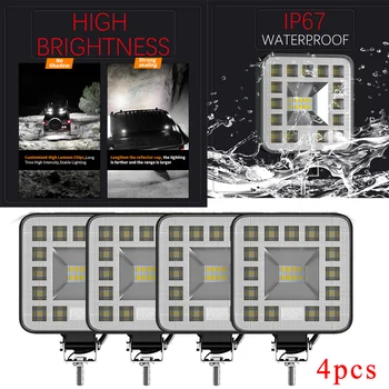 DC12-80V(12-24V) White Car Work Light MINI Square 23LED 69W Off Road Spotlight Modified Lamp Waterproof Universal Accessories
DC12-80V(12-24V) White Car Work Light MINI Square 23LED 69W Off Road Spotlight Modified Lamp Waterproof Universal Accessories