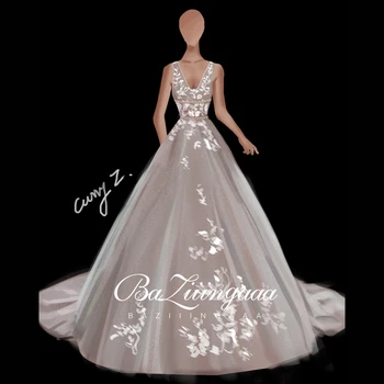 BAZIIINGAAA Luxury wedding 2020 lace wedding dress handmade custom Accept drawing wedding dress photo customization service
BAZIIINGAAA Luxury wedding 2020 lace wedding dress handmade custom Accept drawing wedding dress photo customization service