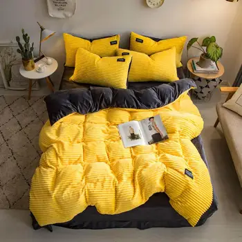 27 Winter Warm Double Sides Flannel Bedding Set Velvet Flat Sheet Duvet Cover and Pillowcases Set for 1.8-2M Bed
27 Winter Warm Double Sides Flannel Bedding Set Velvet Flat Sheet Duvet Cover and Pillowcases Set for 1.8-2M Bed