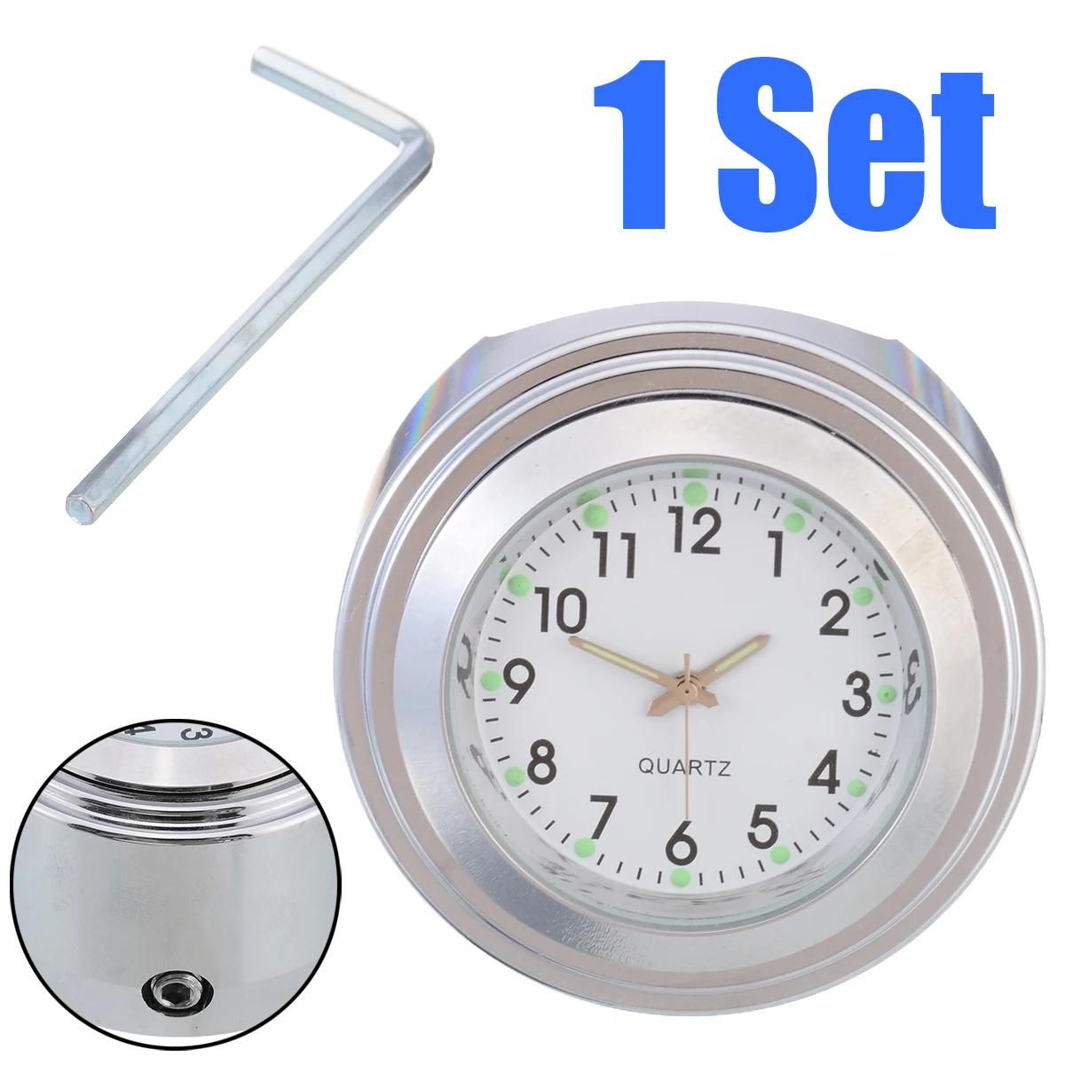 Mayitr Universal 7/8" 1" Chrome Motorcycle Handlebar Mount Quartz Clock for Motorcycle Cruiser Choppe Custom
Mayitr Universal 7/8" 1" Chrome Motorcycle Handlebar Mount Quartz Clock for Motorcycle Cruiser Choppe Custom