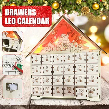 DIY Christmas Wooden Countdown Advent Calendar With LED light Christmas Ornament Gift
DIY Christmas Wooden Countdown Advent Calendar With LED light Christmas Ornament Gift