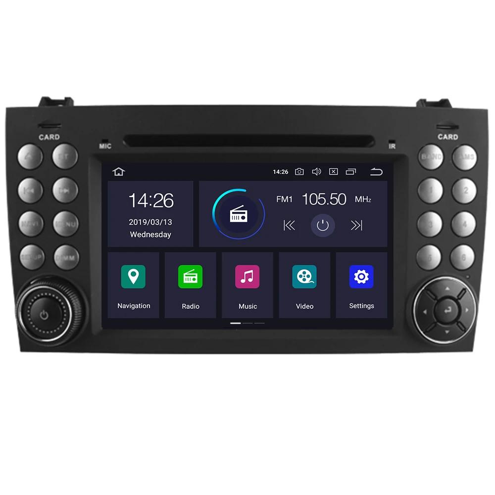 2 Din Автомобильный мультимедийный плеер Android10 .0 авто радио для Mercedes Benz SLK Class R171 2004 ~