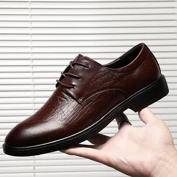 Genuine leather men dress shoes formal business office work male flats men's breathable fashion oxford party shoes for wedding
Genuine leather men dress shoes formal business office work male flats men's breathable fashion oxford party shoes for wedding