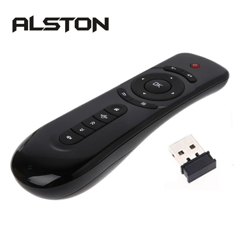 

ALSTON T2 Fly Air Mouse Remote Control 2.4GHz Wireless 3D Gyro Motion Stick For 3D Sense Game PC Android TV Box Google TV Player