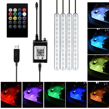 LED Car Foot Light Ambient Lamp RGB Ambient Light App Remote Music Control Interior Decorative Lamp Interior Decorative Lights 
LED Car Foot Light Ambient Lamp RGB Ambient Light App Remote Music Control Interior Decorative Lamp Interior Decorative Lights
