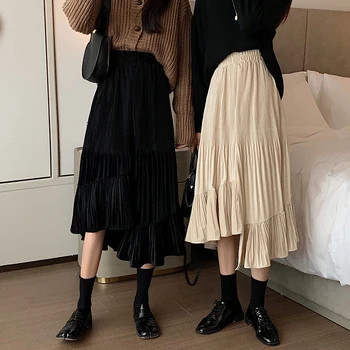 2020 Autumn Winter Women New Japanese Fashion Irregular Korean Style Harajuku High Waist Ruffled All-Match Mid-Length Skirt 
2020 Autumn Winter Women New Japanese Fashion Irregular Korean Style Harajuku High Waist Ruffled All-Match Mid-Length Skirt