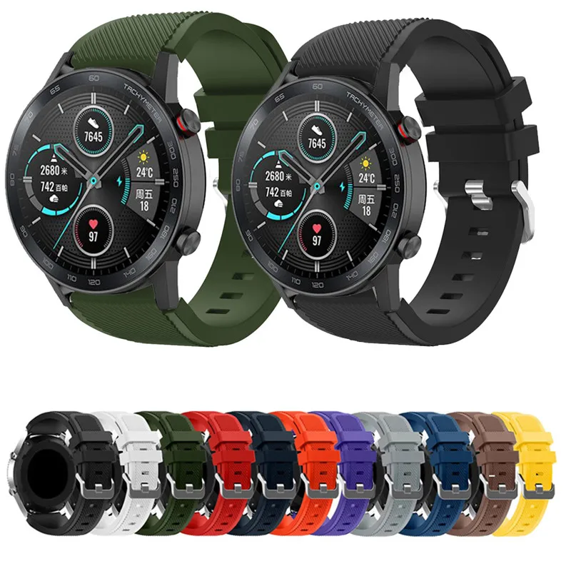 Ремешок силиконовый для Honor magic Watch 2 GT GT2 46 мм сменный Браслет наручных часов умные