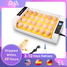 24 Eggs Fully Automatic Egg Incubator Brooder High Hatching Rate Hatchery Equipment Chicken Poultry Quail Brooder Incubator Tool 
24 Eggs Fully Automatic Egg Incubator Brooder High Hatching Rate Hatchery Equipment Chicken Poultry Quail Brooder Incubator Tool