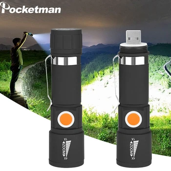 Free ship USB charging LED flashlight 3 modes Zoom flashlight Torch lighting highlight handheld waterproof can focus flashlight
Free ship USB charging LED flashlight 3 modes Zoom flashlight Torch lighting highlight handheld waterproof can focus flashlight