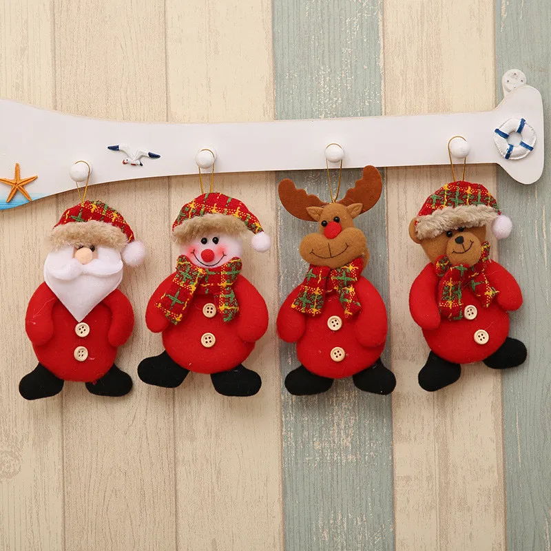 

2019 Merry Christmas Ornaments Christmas Gift Santa Claus Snowman Tree Toy Doll Hang Decorations For Home Enfeites De Natal