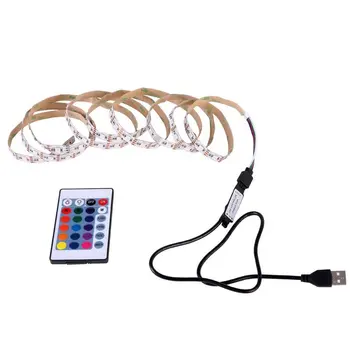 USB LED Strip Light 24 Colors Changing String Tape Ribbon Waterproof RGB LED TV Backlight With Remote Controller
USB LED Strip Light 24 Colors Changing String Tape Ribbon Waterproof RGB LED TV Backlight With Remote Controller