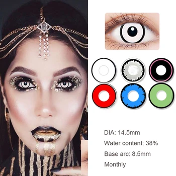 2pcs Cosplay Color Contact Lens Exclusive Colored Contact Lenses Eye Makeup Cosmetic Halloween Decoration Funny Role Playing
2pcs Cosplay Color Contact Lens Exclusive Colored Contact Lenses Eye Makeup Cosmetic Halloween Decoration Funny Role Playing