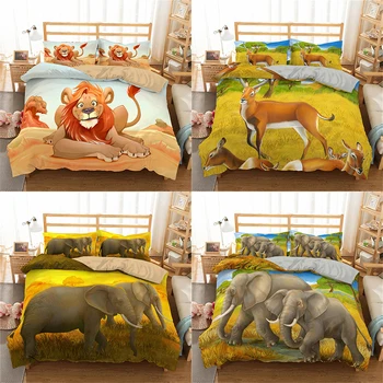 Homesky 3D Cartoon Bedding Set Animal Elephant Duvet Cover King Queen Size Lion Bed Linen Home Textiles bedclothes
Homesky 3D Cartoon Bedding Set Animal Elephant Duvet Cover King Queen Size Lion Bed Linen Home Textiles bedclothes