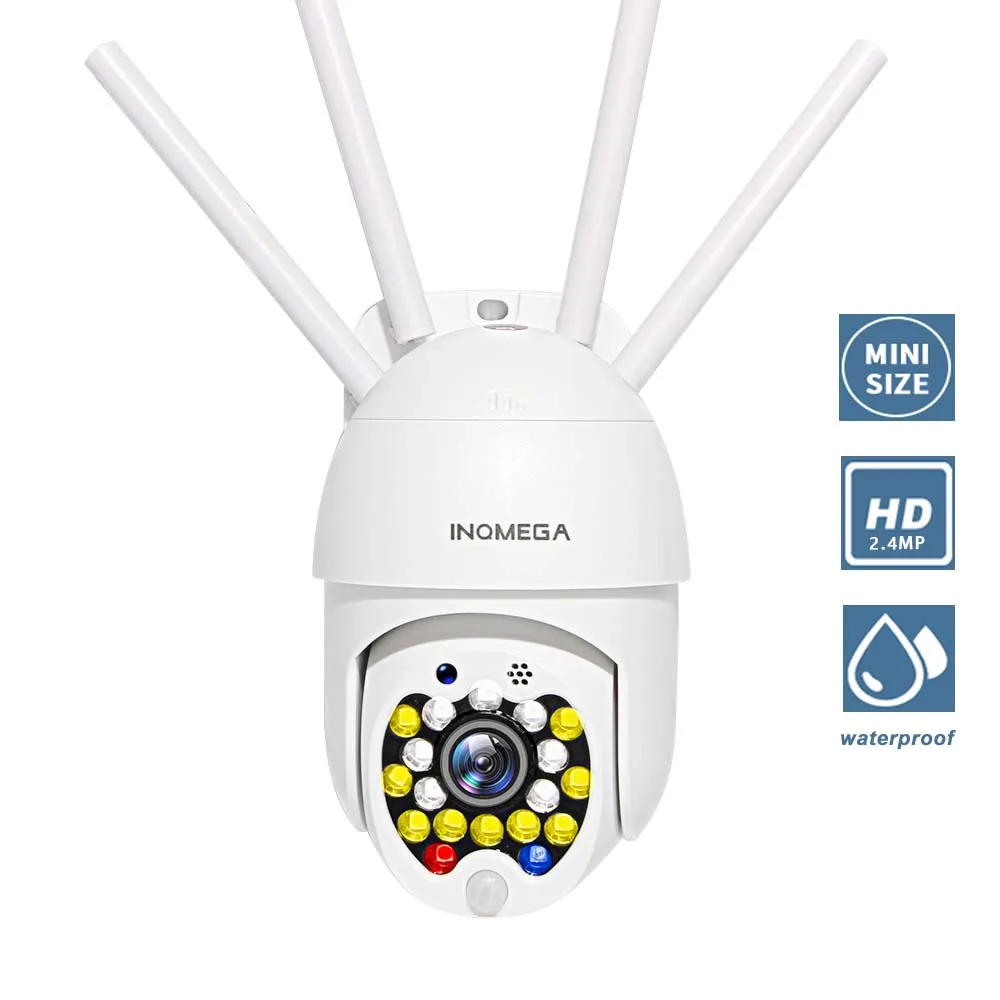 INQMEGA 2.4MP Mini PTZ IP Camera Network High Speed Dome WiFi Wireless Camera Outdoor Security Monitoring CCTV Waterproof Camera
INQMEGA 2.4MP Mini PTZ IP Camera Network High Speed Dome WiFi Wireless Camera Outdoor Security Monitoring CCTV Waterproof Camera
