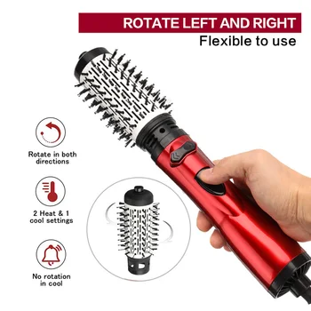 2 IN 1 Hair Curler Brush Hot Air Brush Electric Rotation Hair Straightener Curler Iron Volumizer Rotating Comb Replaceable Fan 
2 IN 1 Hair Curler Brush Hot Air Brush Electric Rotation Hair Straightener Curler Iron Volumizer Rotating Comb Replaceable Fan