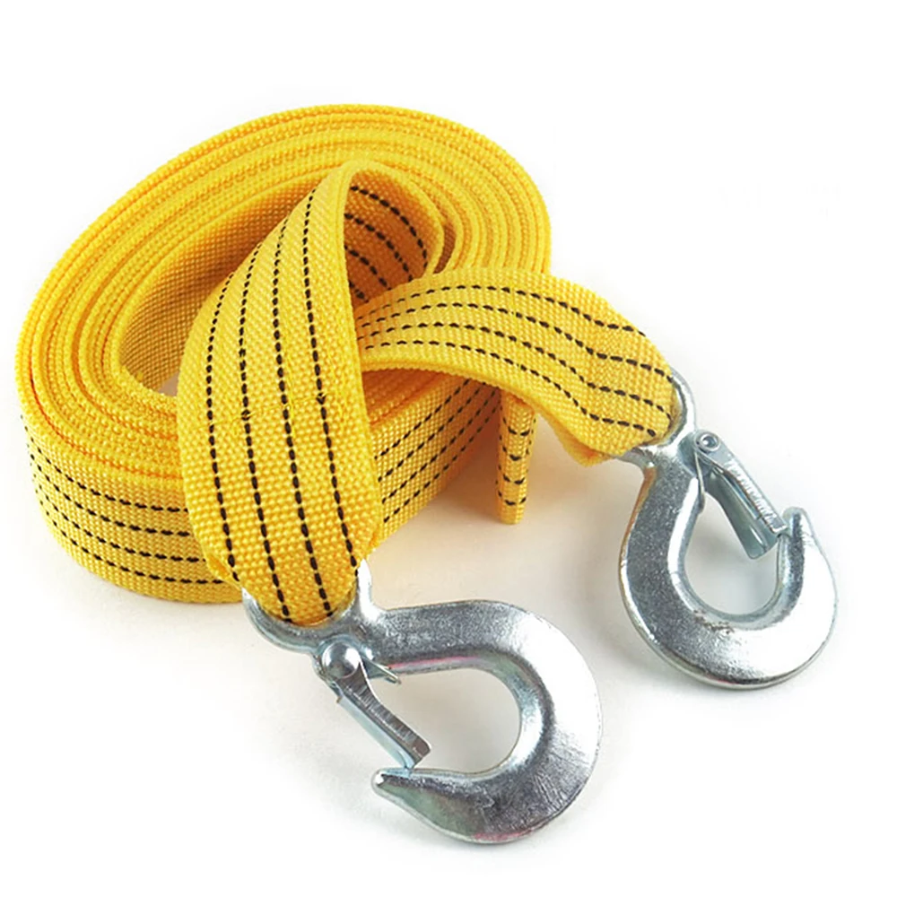 Generic 5 Tons Car Tow Cable Towing S Tow Rope With Hooks For Heavy