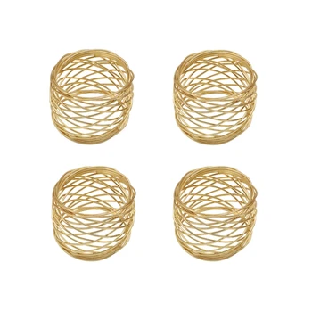 4 Pcs Alloy Mesh Napkin Rings Golden Napkin Holder Adornment Exquisite Household Napkins Rings Set for Wedding Dinner Decor Tabl
4 Pcs Alloy Mesh Napkin Rings Golden Napkin Holder Adornment Exquisite Household Napkins Rings Set for Wedding Dinner Decor Tabl