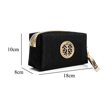 Black fashion lady cosmetic bag solid color storage travel cosmetics handbag sequins cosmetic bag handbag
Black fashion lady cosmetic bag solid color storage travel cosmetics handbag sequins cosmetic bag handbag