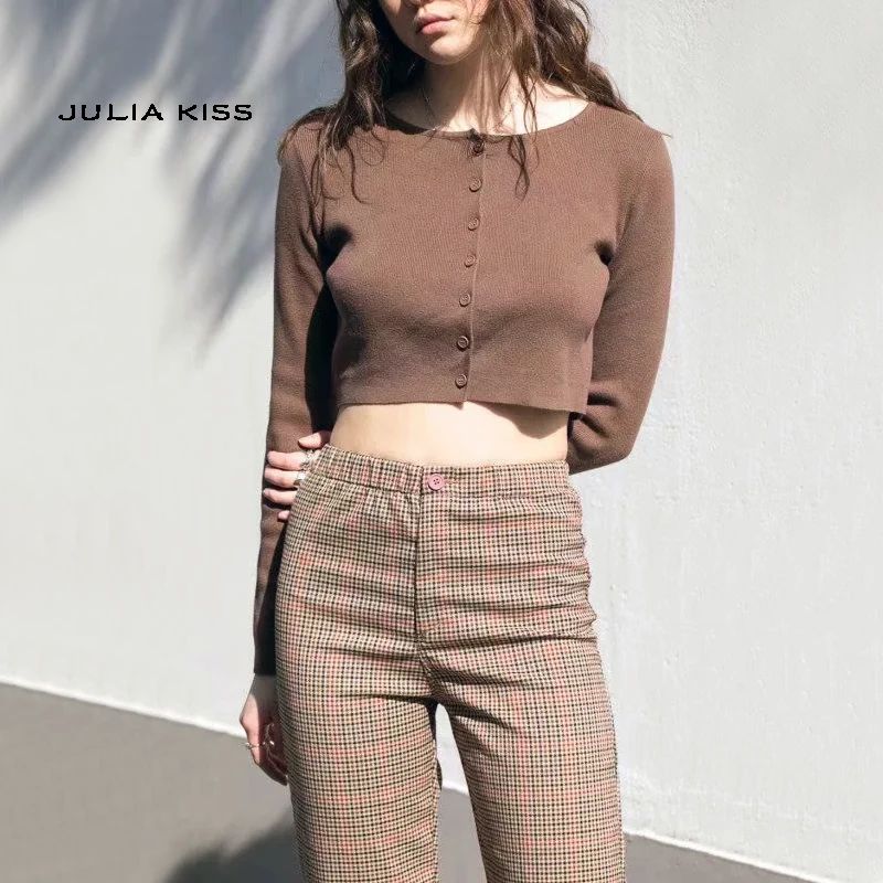 Women Knit Button Up Crop Cardigans O Neck Lightweight Matching Buttons Sweater Crop Knitting Top
Women Knit Button Up Crop Cardigans O Neck Lightweight Matching Buttons Sweater Crop Knitting Top